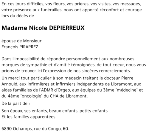 Nicole DEPIERREUX