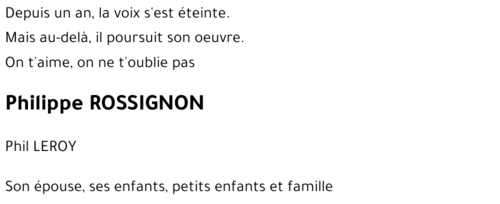 Philippe ROSSIGNON
