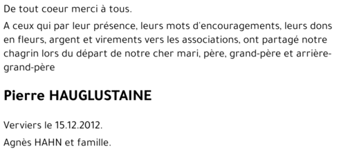 Pierre HAUGLUSTAINE