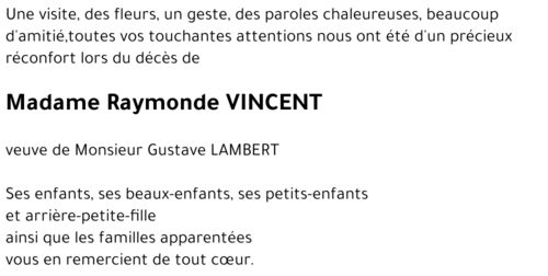 Raymonde VINCENT