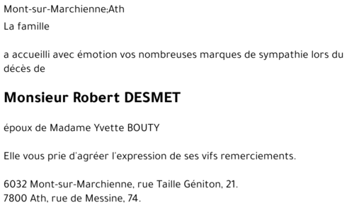 Robert DESMET