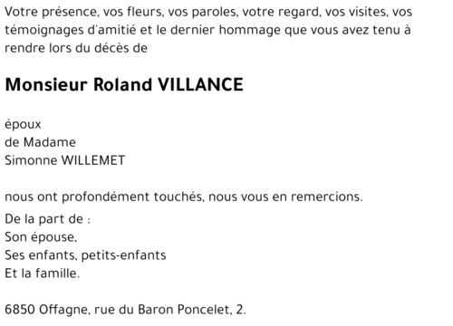 Roland VILLANCE