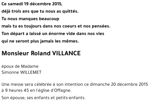 Roland VILLANCE