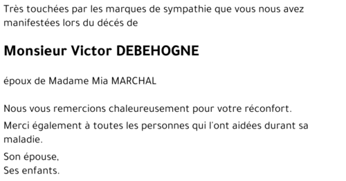 Victor DEBEHOGNE