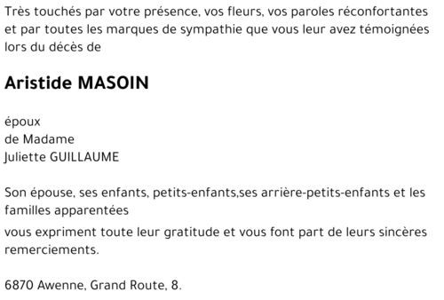 Aristide MASOIN