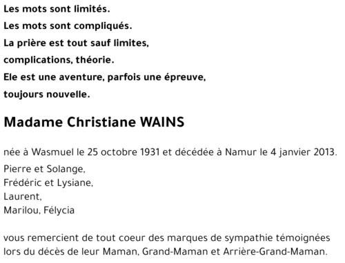 Christiane WAINS