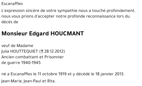 Edgard HOUCMANT