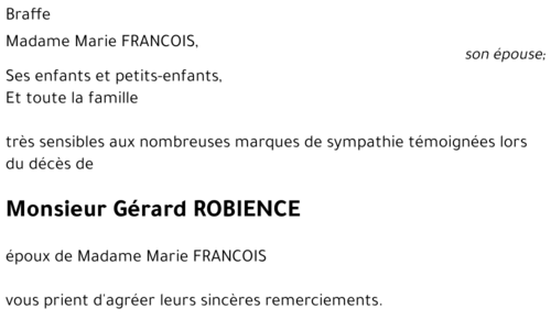 Gérard ROBIENCE