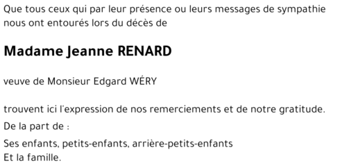Jeanne RENARD