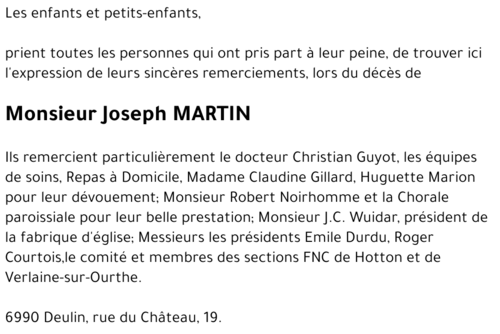 Joseph MARTIN