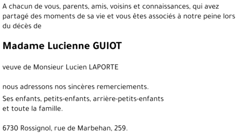 Lucienne GUIOT