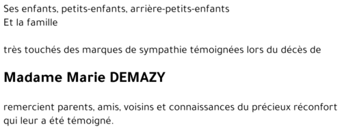 Marie DEMAZY