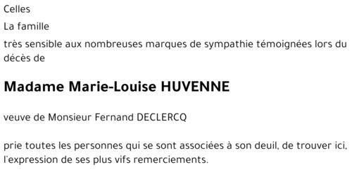 Marie-Louise HUVENNE