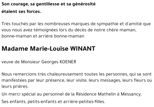 Marie-Louise WINANT