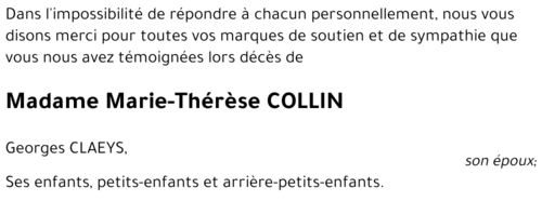 Marie-Thérèse COLLIN