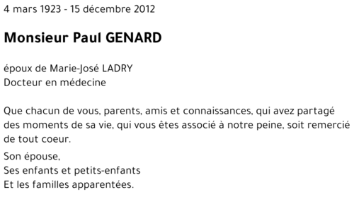 Paul GENARD