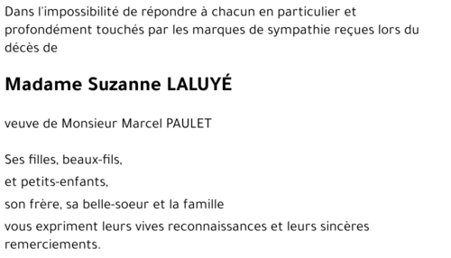 Suzanne LALUYE