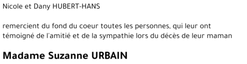 Suzanne URBAIN