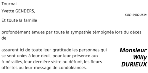 Willy DURIEUX