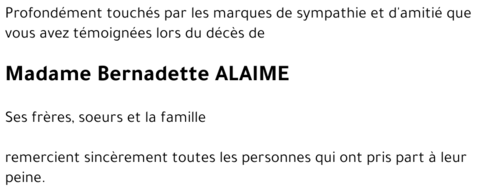 Bernadette ALAIME