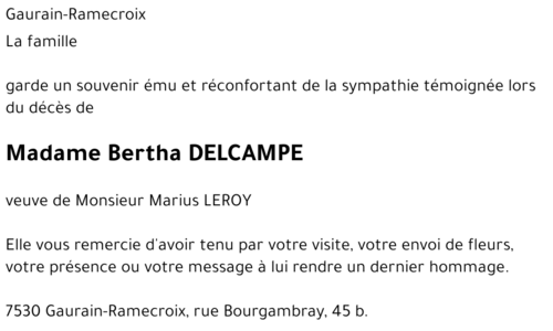 Bertha DELCAMPE