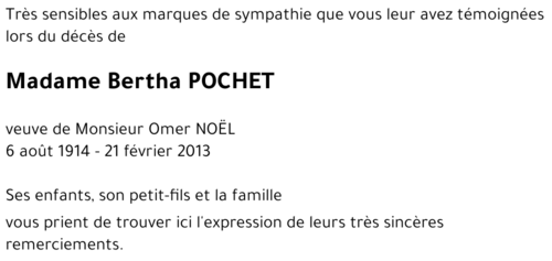 Bertha POCHET