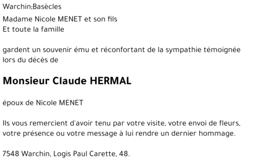 Claude HERMAL