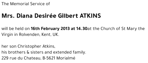 Diana Desirée Glibert ATKINS