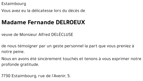 Fernande DELROEUX