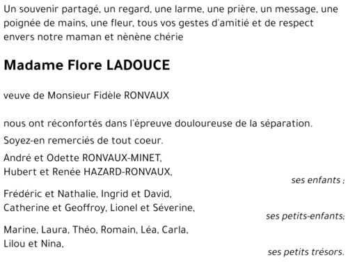 Flore LADOUCE