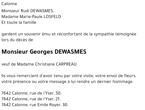 Georges DEWASMES