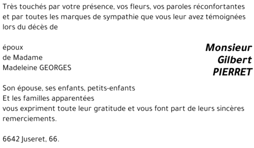 Gilbert PIERRET