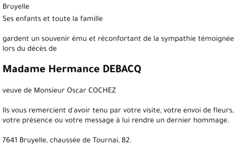 Hermance DEBACQ