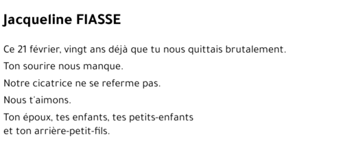 Jacqueline FIASSE
