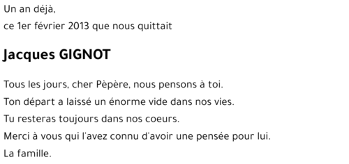 Jacques GIGNOT