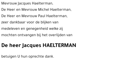 Jacques HAELTERMAN
