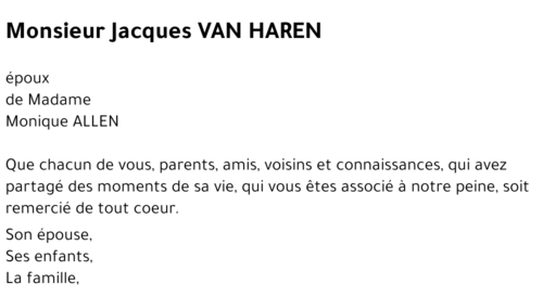 Jacques VAN HAREN