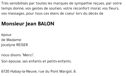 Jean BALON