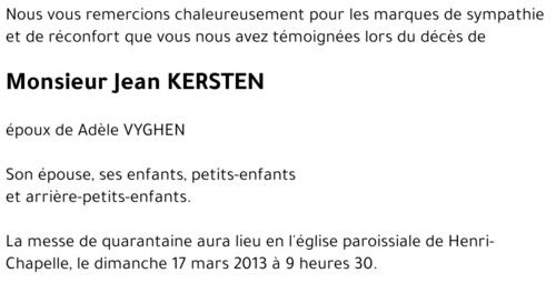 Jean KERSTEN