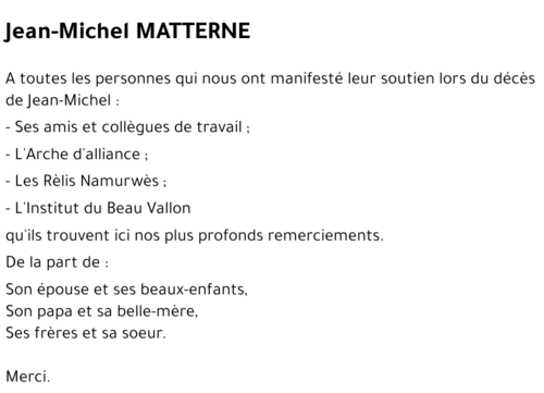 Jean-Michel MATTERNE