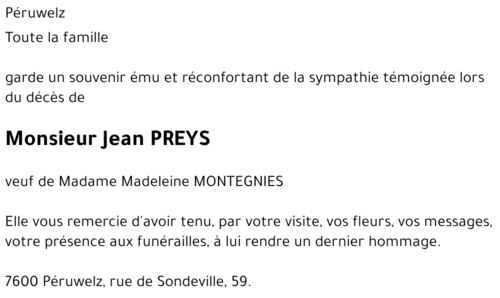 Jean PREYS