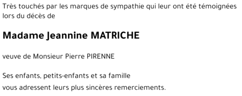 Jeannine MATRICHE