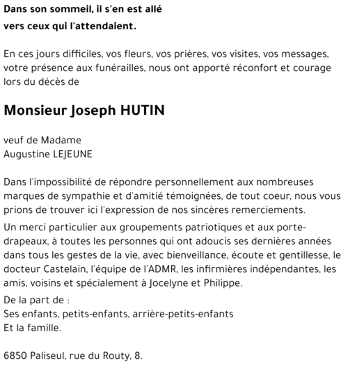 Joseph HUTIN