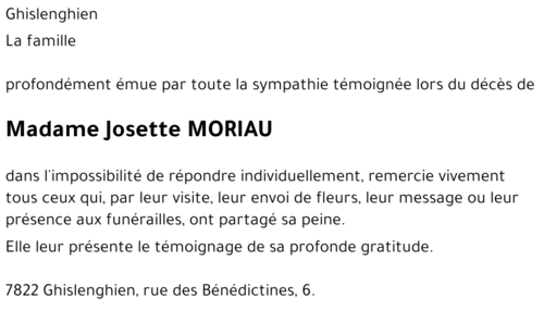 Josette MORIAU