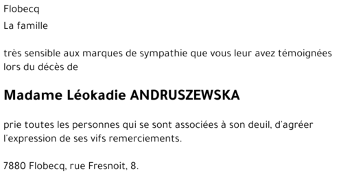 Léokadie ANDRVSZEWSKA