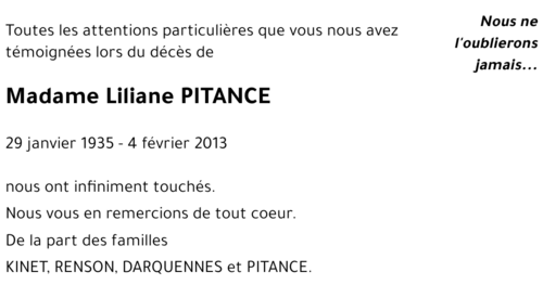 Liliane PITANCE