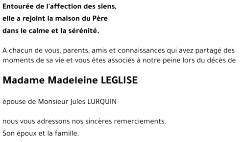Madeleine LEGLISE