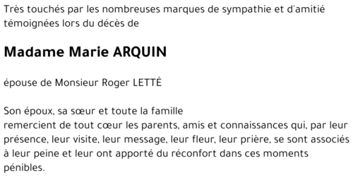 Marie ARQUIN