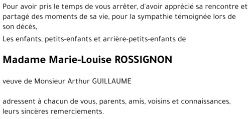 Marie-Louise ROSSIGNON