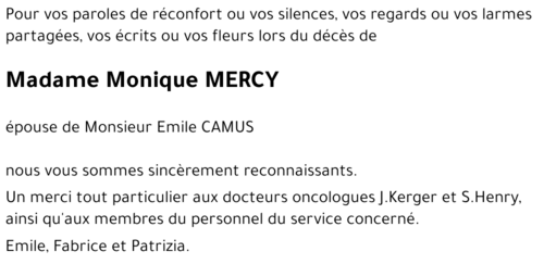 Monique MERCY